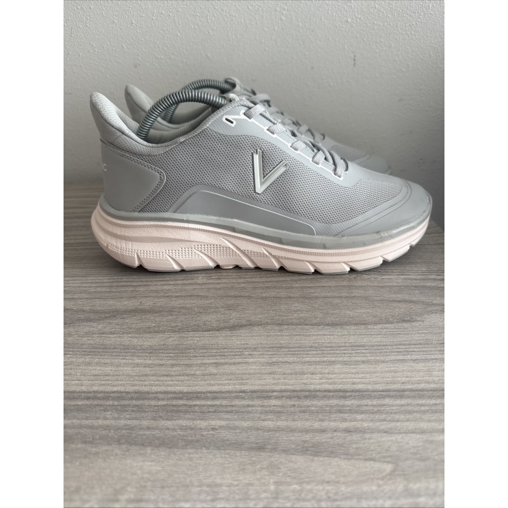 Vionic Women's Max Slip On Lace Up Sneaker Gray Pink Shoes Grey Sz 10.5 Wide